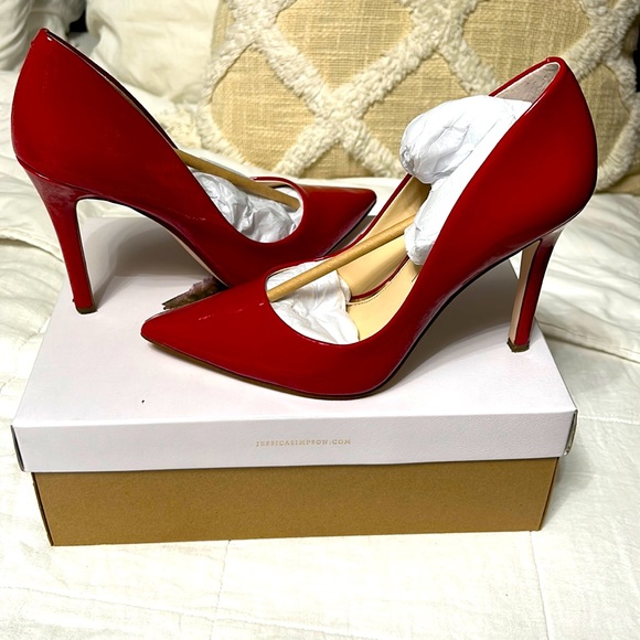 Jessica Simpson Red patent leather high heels - Picture 1 of 8